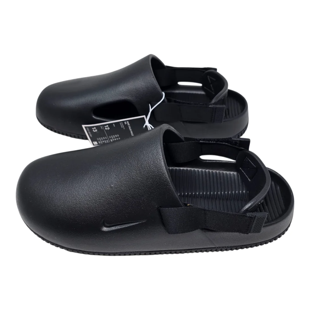 NIKE CALM MULE NA STRAP CASUAL SHOES TRIPLE BLACK MEN'S Size's FD5130-001